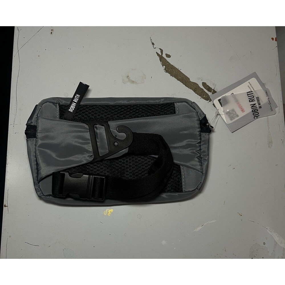 Robin Ruth Texas Waist Bag Fanny Pack NWT Gray Black Adjustable Belt Unisex - Picture 6 of 14